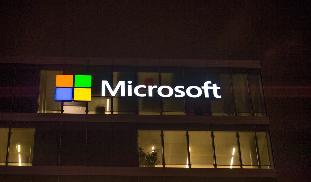 Microsoft - gevelbelettering